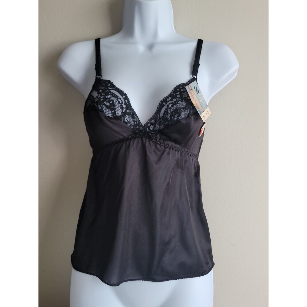 Vintage Venture Black Bra-Camisole Sz 32 NOS